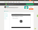 Expressing Multiplication SentencesEnrichmentExpressing Multiplication Sentences