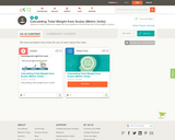 Calculating Total Weight From Scales Metric Units