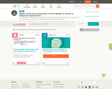 Higher Order Four Operations to Find Weight in Grams or Kilograms Applications