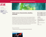 Adult Learners: Characteristics, Qualities, and Needs