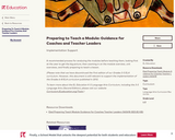 Preparing to Teach a Module: Guidance for Coaches and Teacher Leaders