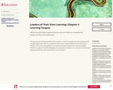 Leaders of Their Own Learning: Chapter 1: Learning Targets