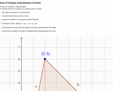 Area of Triangle Using Distance Formula