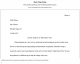 MLA - Basic Page Setup