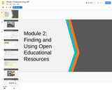 #GoOpen Module 2 - Finding and Using Open Educational Resources