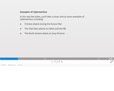 6.3 Examples of Cyberwarfare