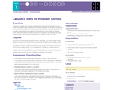 CS Discoveries 2019-2020: Problem Solving Lesson 1.1: Intro to Problem Solving