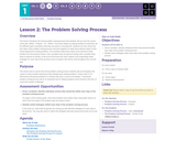 CS Discoveries 2019-2020: Problem Solving Lesson 1.2: The Problem Solving Process