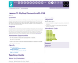 CS Discoveries 2019-2020: Web Development Lesson 2.11: Styling Elements with CSS
