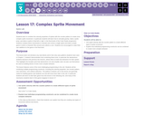 CS Discoveries 2019-2020: Interactive Animations and Games Lesson 3.17: Complex Sprite Movement