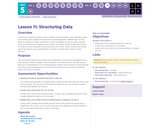 CS Discoveries 2019-2020: Data and Society Lesson 5.11: Structuring Data
