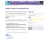 CS Discoveries 2019-2020: Data and Society Lesson 5.14: Automating Data Decisions
