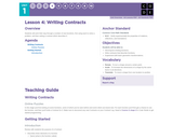 CS In Algebra 1.4: Writing Contracts