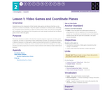CS In Algebra 2.10: Video Games and Coordinate Planes