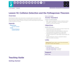 CS In Algebra 2.10: Collision Detection and the Pythagorean Theorem