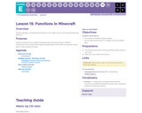 CS Fundamentals 5.15: Functions in Minecraft