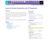 CS Principles 2019-2020 5.8: Boolean Expressions and "if" Statements