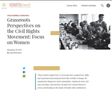 Grassroots Perspectives on the Civil Rights Movement: Focus on Women