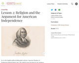 Lesson 2: Religion and the Argument for American Independence