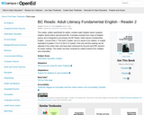 BC Reads: Adult Literacy Fundamental English - Reader 2