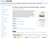 BC Reads: Adult Literacy Fundamental English - Reader 6