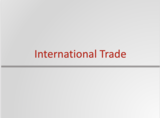 Principles of Microeconomics Course Content, International Trade, International Trade Resources