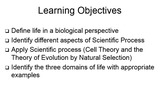 Chapter 1 - Introduction to Biology