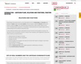 Pre-Calculus Course Content, 1 Functions & Relations, Introduction -  Cartesian Plane, Relations and Functions, Function Notation