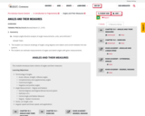 Pre-Calculus Course Content, 9. Introduction to Trigonometry, Angles and Their Measures