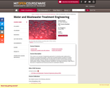 Water and Wastewater Treatment Engineering, Spring 2006