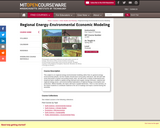 Regional Energy-Environmental Economic Modeling, Spring 2007