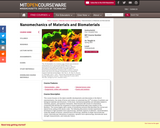 Nanomechanics of Materials and Biomaterials, Spring 2007