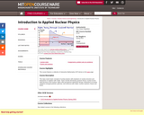 Introduction to Applied Nuclear Physics, Spring 2012