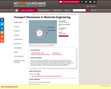 Transport Phenomena in Materials Engineering, Fall 2003