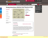 Strong Interactions: Effective Field Theories of QCD, Spring 2006