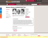 Women's Novels: A Weekly Book Club, Spring 2006