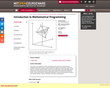 Introduction to Mathematical Programming, Fall 2009