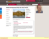 Global Entrepreneurship Lab: Asia-Pacific, Fall 2010