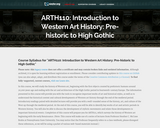 Introduction to Western Art History: Pre-historic to High Gothic