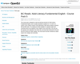 BC Reads: Adult Literacy Fundamental English - Course Pack 5
