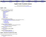 English-Arabic Vocabulary Quizzes