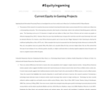 Current Equity in Gaming Projects