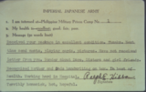 Form Letter from an American P.O.W. in the Philippines to His Family