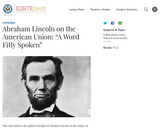 Abraham Lincoln on the American Union: "A Word Fitly Spoken"