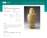 Canopic Jar With the Head of Imsety