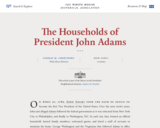 The Households of President John Adams