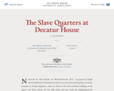The Slave Quarters at Decatur House