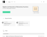 Algebra and Geometry of Elementary Functions