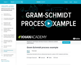 Linear Algebra: Gram-Schmidt Process Example