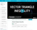 Linear Algebra: Vector Triangle Inequality